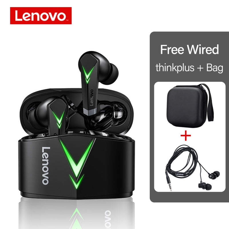Fone de ouvido profissional para jogos Lenovo TWS sem fio Bluetooth 5.0