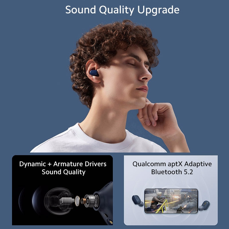 Fone de Ouvido Bluetooth AirDots 3 Original