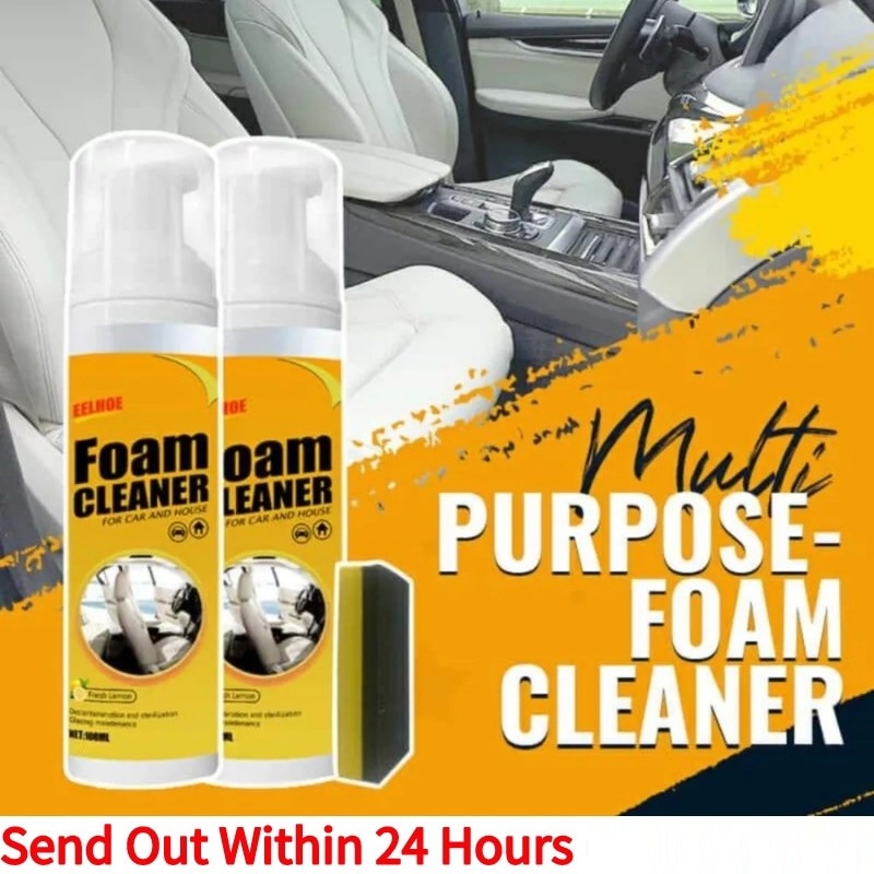Espuma spray limpadora de superfícies, para carro e casa